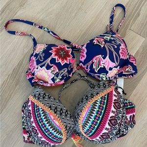 Shade and Shore bathing suit tops. Size 34D.